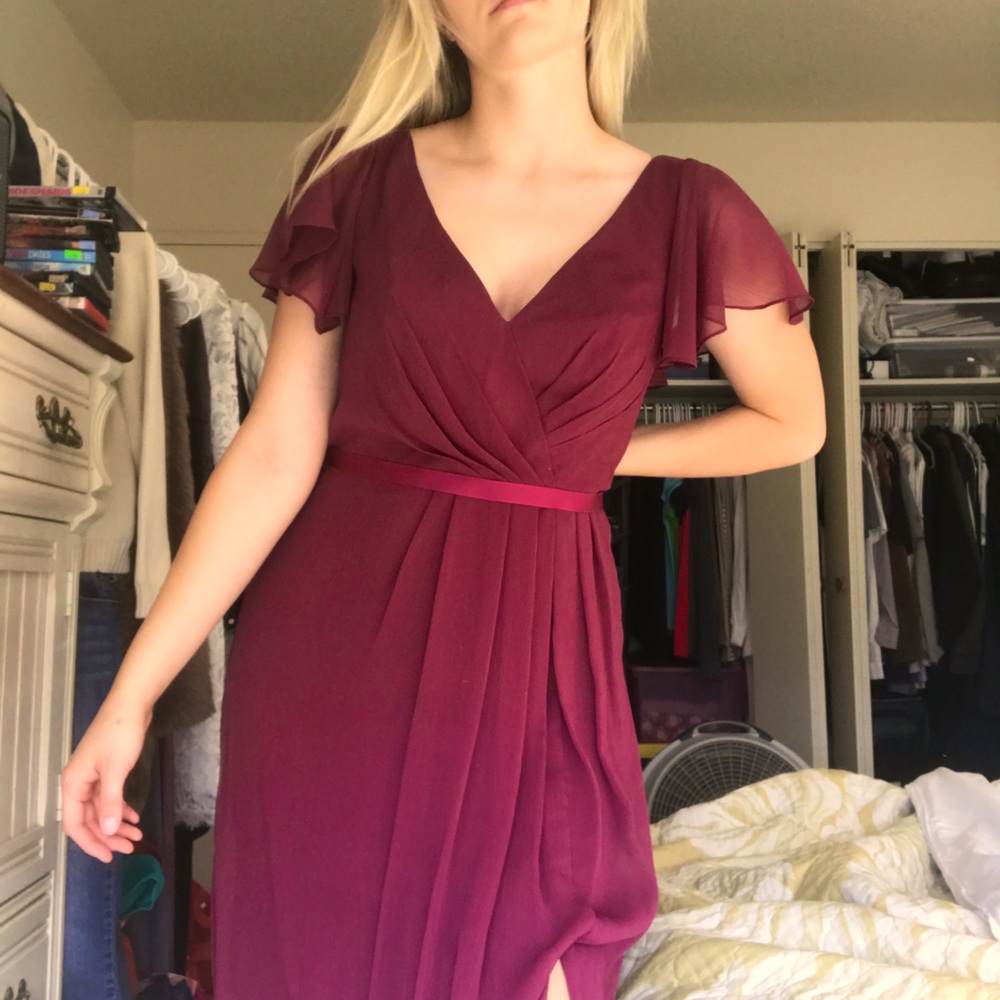David’s Bridal Bridesmaids Dress Color Wine
